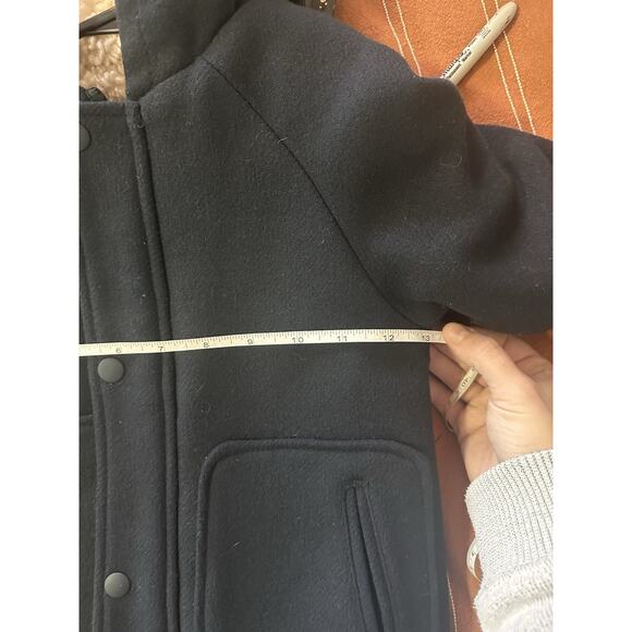 Zara Duffle Faux Shearling Lining Hooded Coat Size 2-3 Years Black Zip Up - Picture 7 of 8